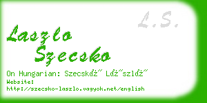 laszlo szecsko business card